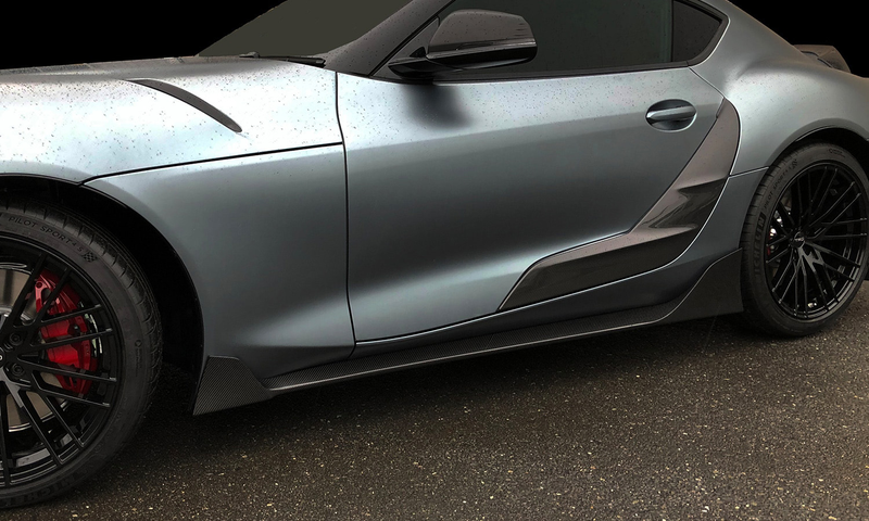 Illustration for article titled The Toyota Supra TRD Concept Shows Off a Spoiler and Whatever 'Carbon Fiber Garnish' Is